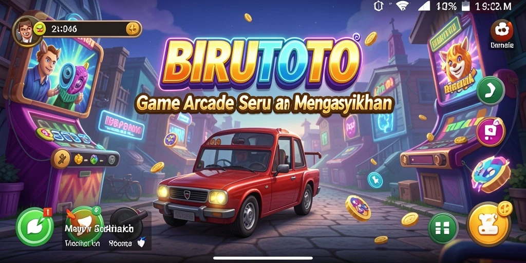 Screenshot BIRUTOTO menampilkan gameplay seru dalam level arcade.