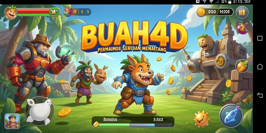 Gameplay menarik BUAH4D dengan buah berjatuhan dan skor tinggi.
