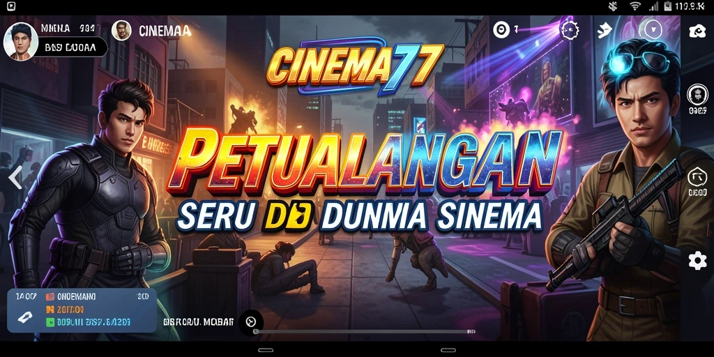 Screenshot utama CINEMA77 menampilkan gameplay yang menegangkan dan menawan.