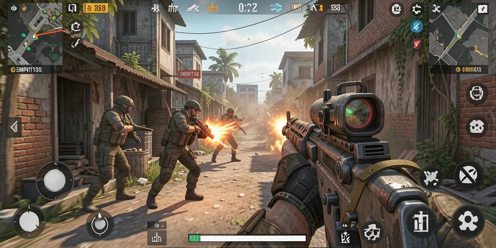 Gameplay mendebarkan dari EMPATI138 dalam aksi FPS.