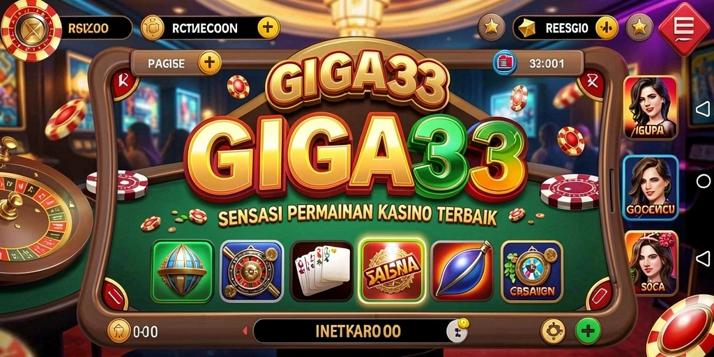 Tangkapan layar GIGA33 menampilkan gameplay yang mendebarkan di dunia Kasino.