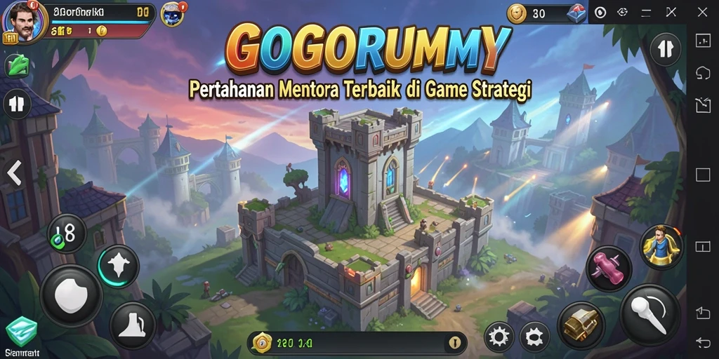 Tampilan gameplay GOGORUMMY saat menghadapai serangan musuh.