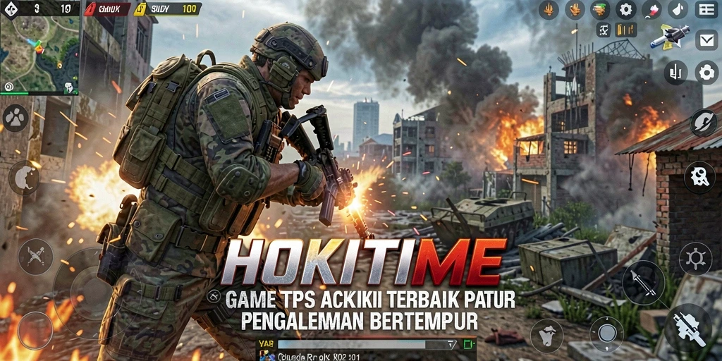 Tampilan seru gameplay HOKITIME dengan aksi tempur yang mengasyikkan.