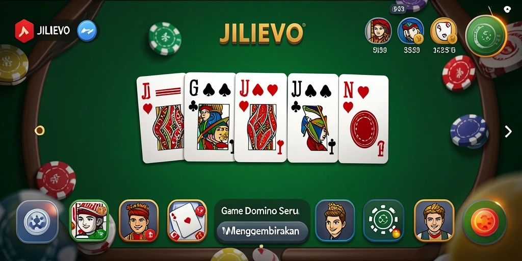 Tampilan gameplay seru dari JILIEVO dalam aksi domino.