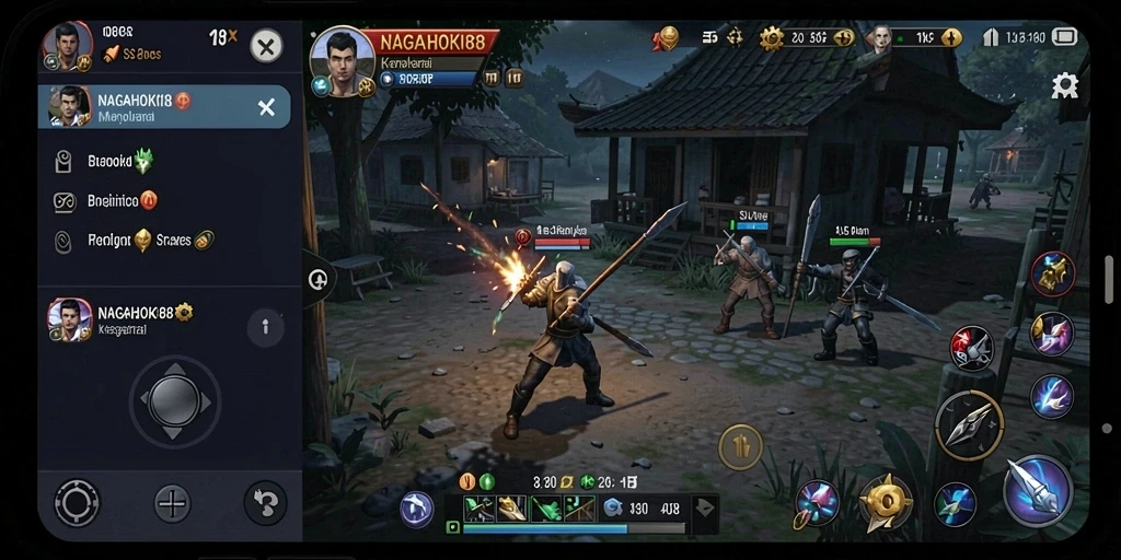 Tampilan gameplay menegangkan dari NAGAHOKI88 dengan suasana horror.