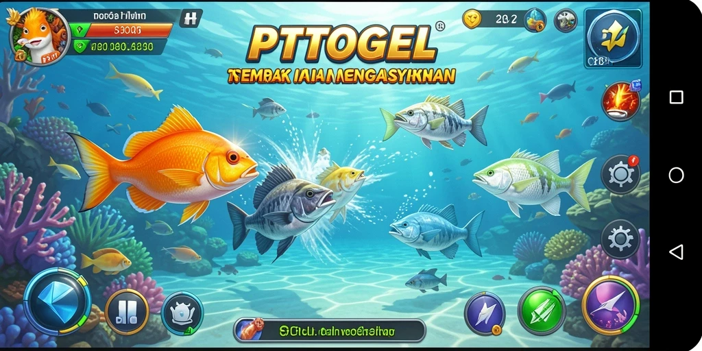 Screenshot dari gameplay seru Tembak Ikan PTTOGEL.