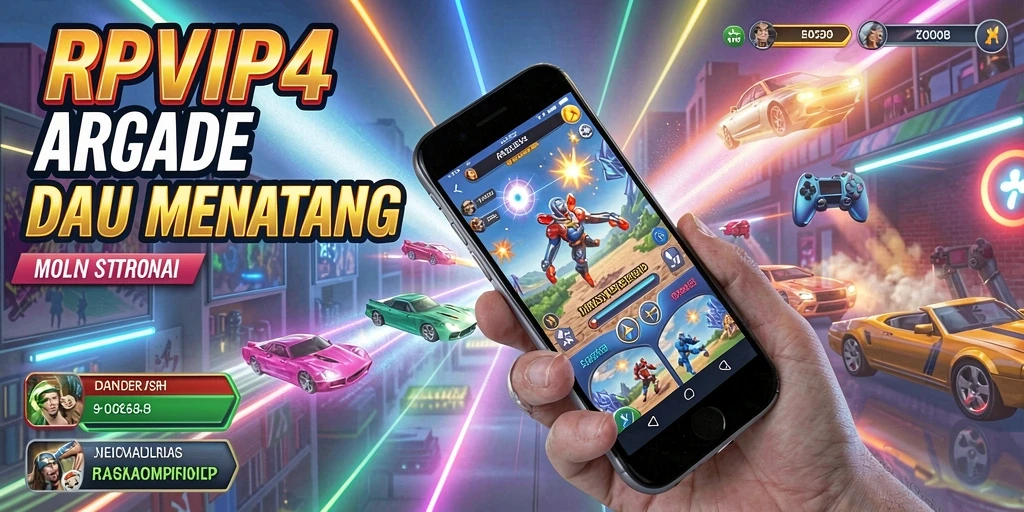Screenshot gameplay RPVIP4 menampilkan aksi seru dalam level arcade.