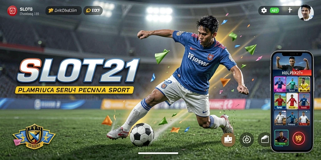 Tampilan gameplay seru dari SLOT21 yang menggambarkan aksi olahraga.