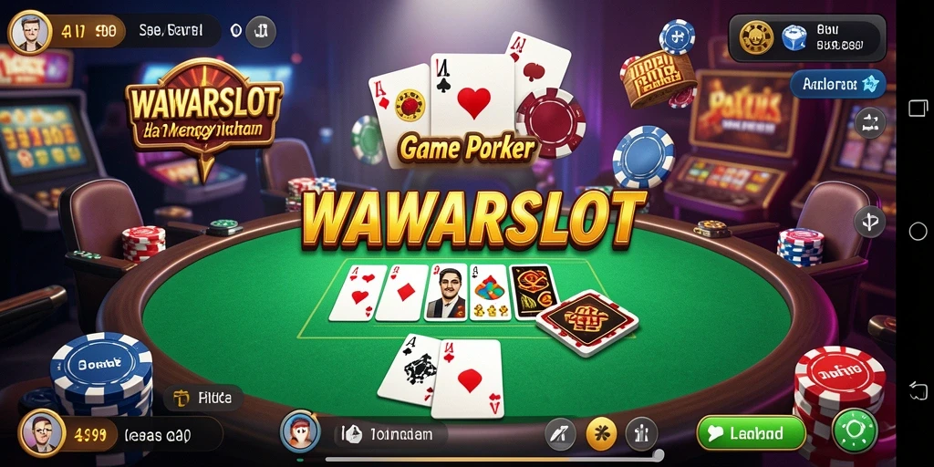 Tampilan permainan WAWARSLOT yang mendebarkan dengan grafis poker terbaik.